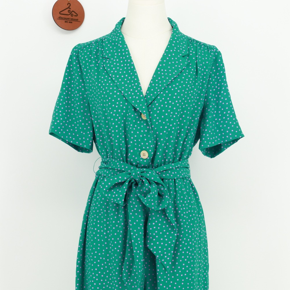 Kate Spade New York Wide Leg Cropped Belted Poolside Dot Jumpsuit Size 4 NWOT - Picture 4 of 9